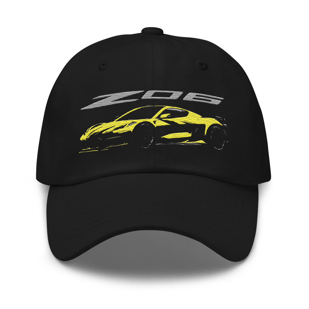 2023 2024 Corvette Z06 C8 Yellow Vette Drivers Dad hat