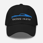 1969 Boss 429 Stang Blue Muscle Car Owners Drivers Custom Embroidered Dad hat