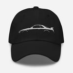 Japan Car Culture 90s JDM R34 GTR Outline Silhouette Japanese Monster GT-R Embroidered Dad hat