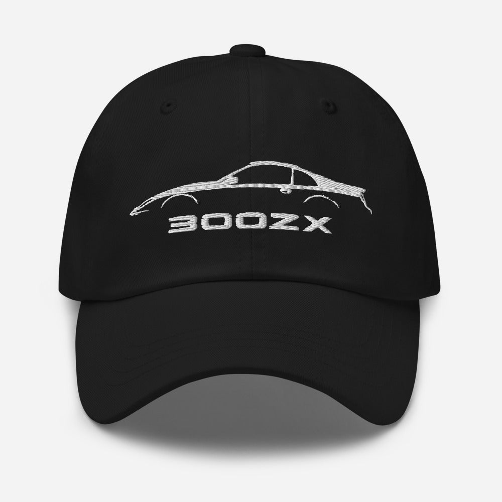 Japanese Car Culture 300zx 1990s JDM Dad hat custom embroidered silhouette outline