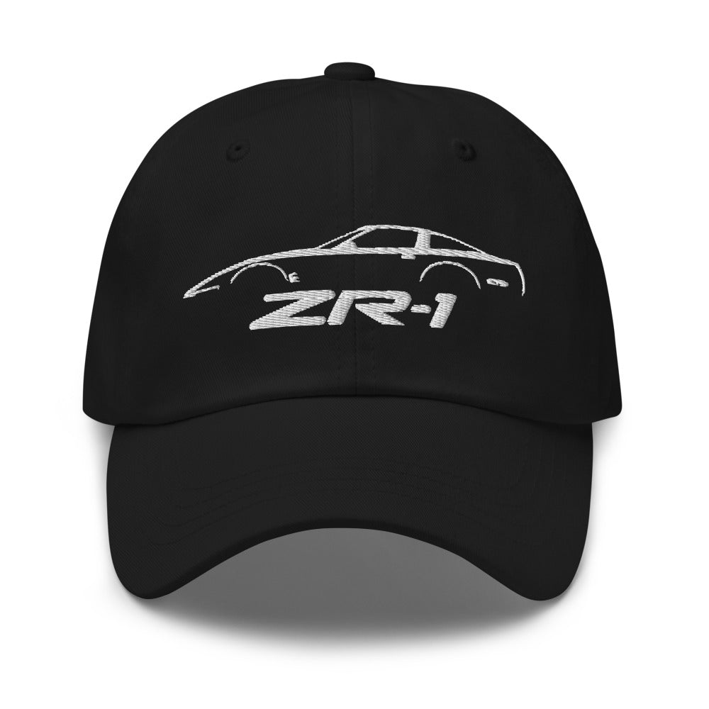 C4 Corvette ZR1 Dad hat silhouette design for Fourth Gen Vette Owners Drivers Cap