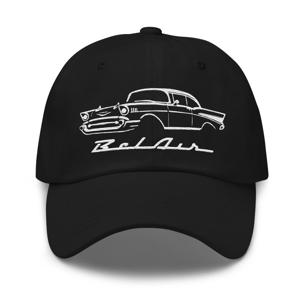 1957 Bel Air Dad hat for Antique Chevy Owners Classic Car Enthusiasts 57 Belair Cap