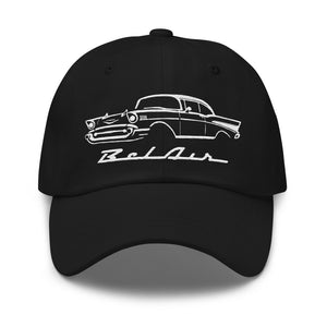 1957 Bel Air Dad hat for Antique Chevy Owners Classic Car Enthusiasts 57 Belair Cap