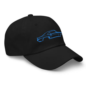 First Generation Chevy Camaro Blue Lines Custom Classic Car Club Muscle Cars Dad hat