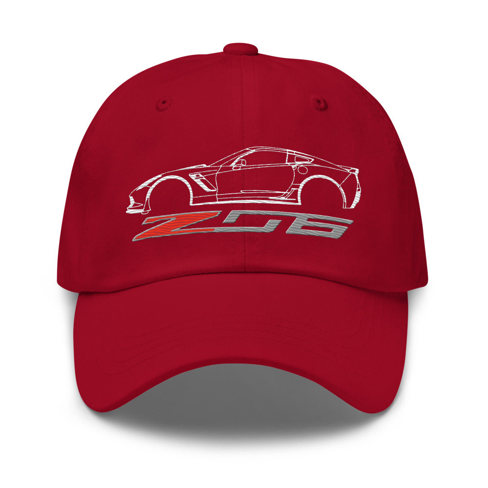 C7 Corvette Z06 Dad hat for 7th Gen Vette Drivers Owners Custom Car Show Baseball Cap