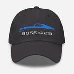 1969 Boss 429 Stang Blue Muscle Car Owners Drivers Custom Embroidered Dad hat