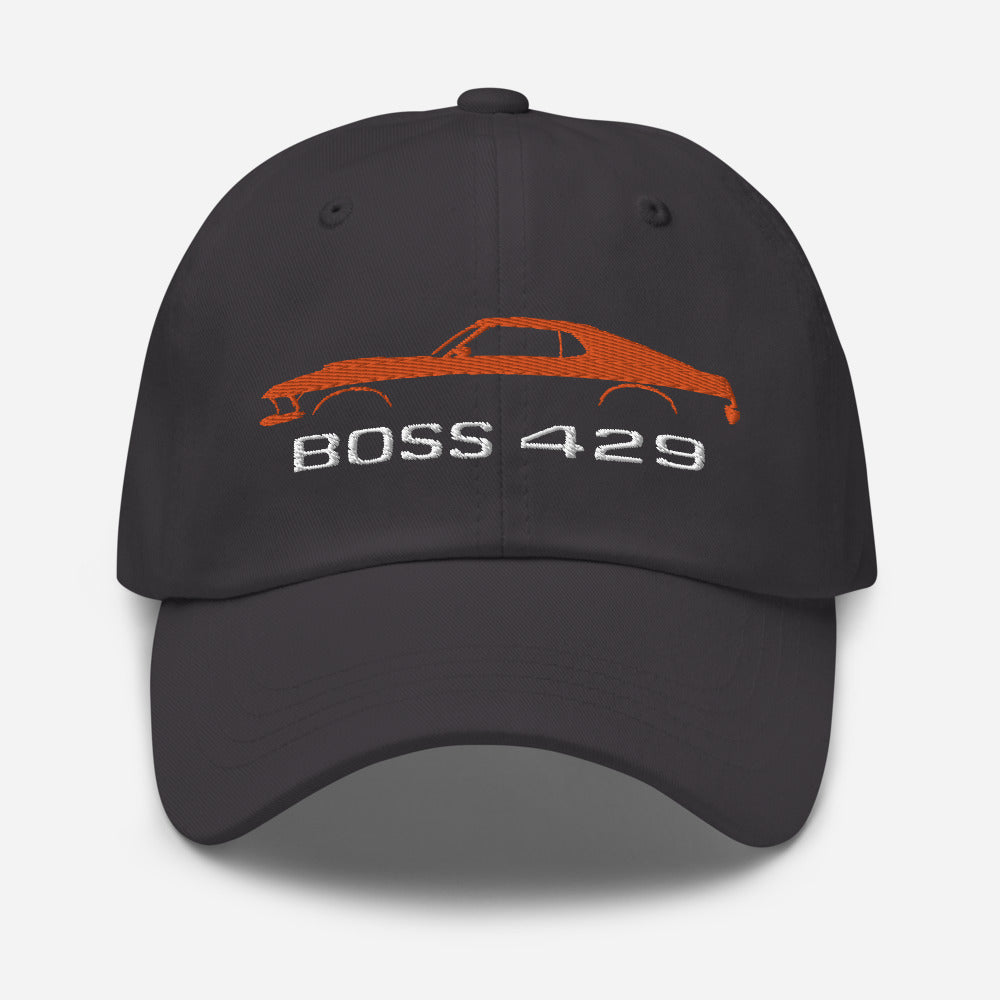 1969 Boss 429 Stang Orange Muscle Car Owners Drivers Custom EmbroideredDad hat