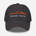 1969 Boss 429 Stang Orange Muscle Car Owners Drivers Custom EmbroideredDad hat