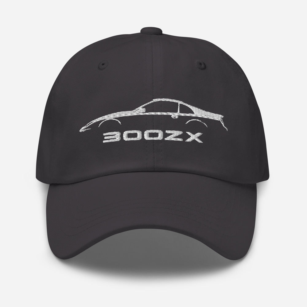 Japanese Car Culture 300zx 1990s JDM Dad hat custom embroidered silhouette outline
