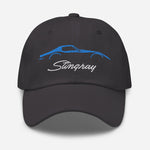 Blue C3 Corvette Sports Car Stingray Silhouette 3rd Gen Vette Driver Custom Embroidered Dad hat