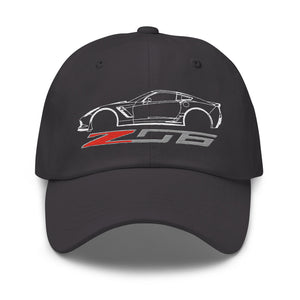 C7 Corvette Z06 Dad hat for 7th Gen Vette Drivers Owners Custom Car Show Baseball Cap