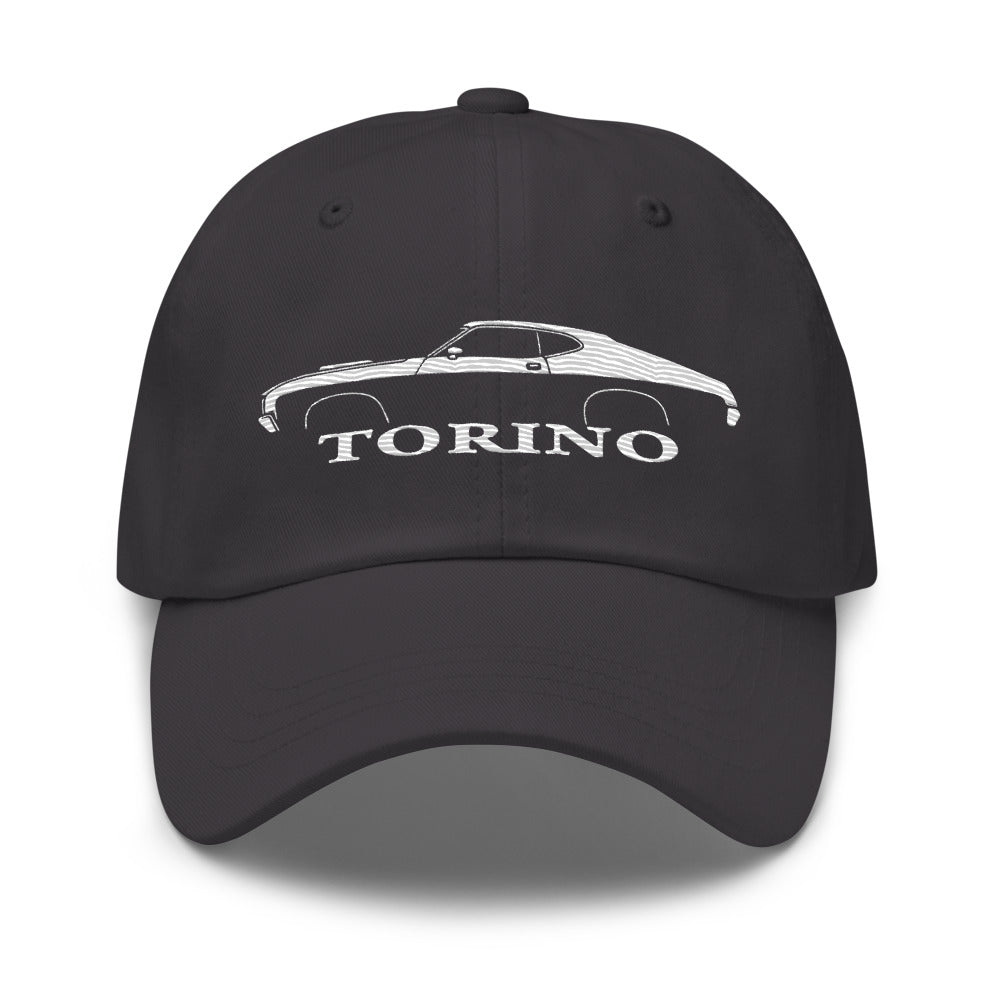 Silhouette 1972 Gran Torino Dad hat for Muscle car Owners Enthusiasts Automotive Cap