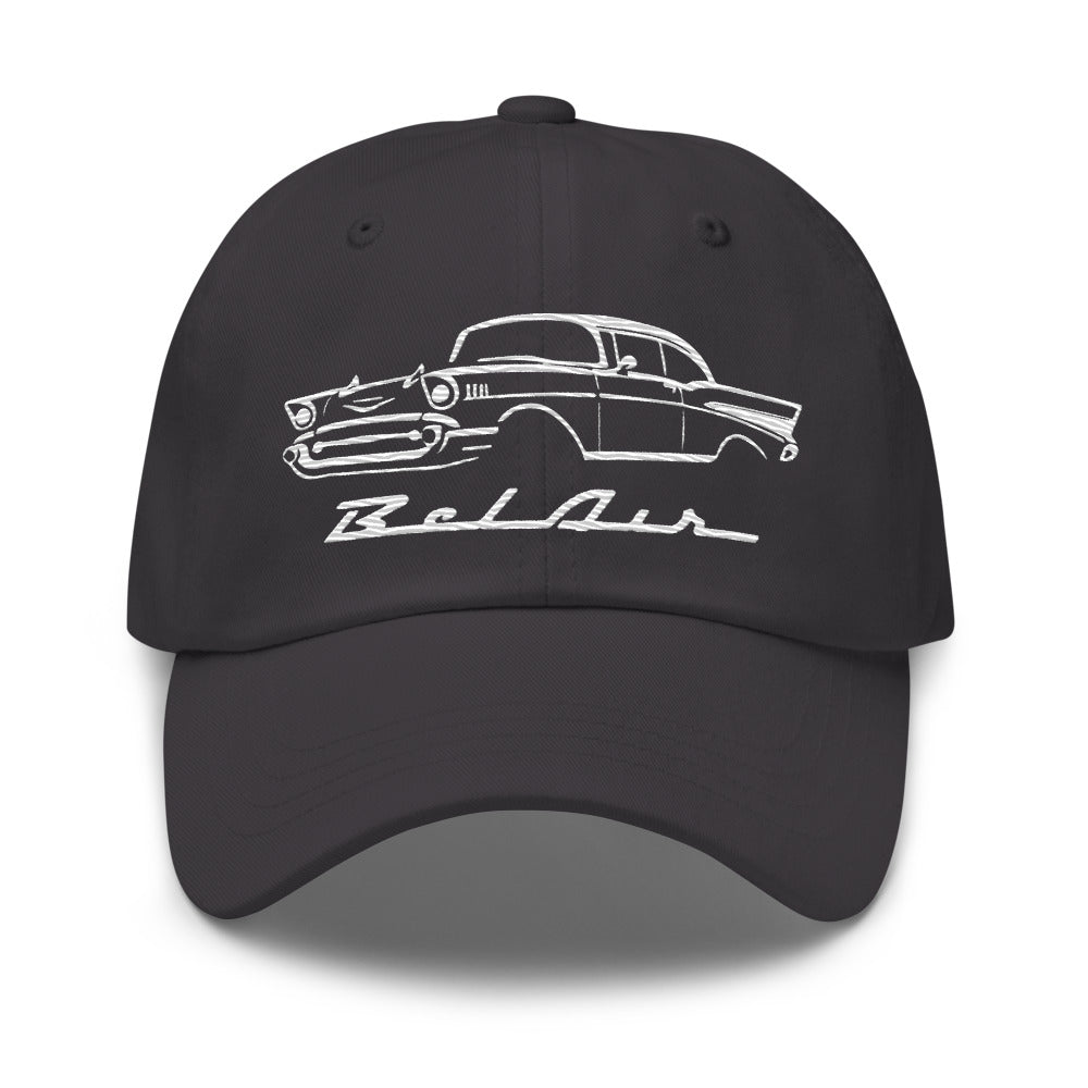 1957 Bel Air Dad hat for Antique Chevy Owners Classic Car Enthusiasts 57 Belair Cap