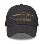 77 Trans Am Firebird Hat in grey, front view