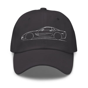 Sports Car Silhouette C5 Dad hat for Vette Drivers Owners