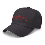 First Generation Chevy Camaro Red Lines Custom Classic Car Club Muscle Cars Dad hat