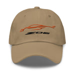 2023 Corvette Z06 C8 Vette Sebring Amplify Orange Silhouette Emroidered Dad hat