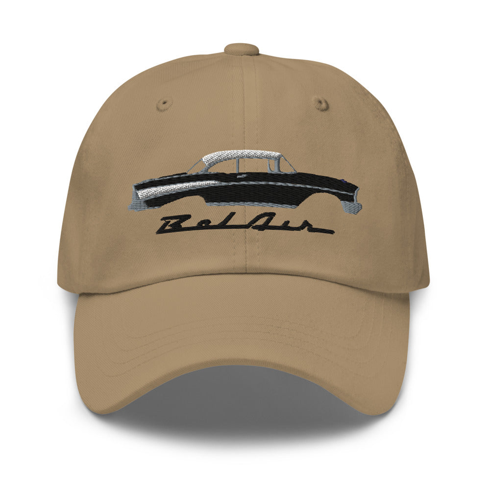 1957 Bel Air Onyx Black Antique 57 Chevy Classic Car Graphic Dad hat