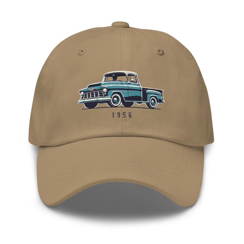 1956 Chevy 3100 dad hat for Antique Pickup Truck Owners Enthusiasts Automotive caps