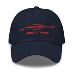 2024 Corvette Z06 C8 Torch Red Next Gen Silhouette Vette Drivers Embroidered Dad hat - adjustable buckle strap