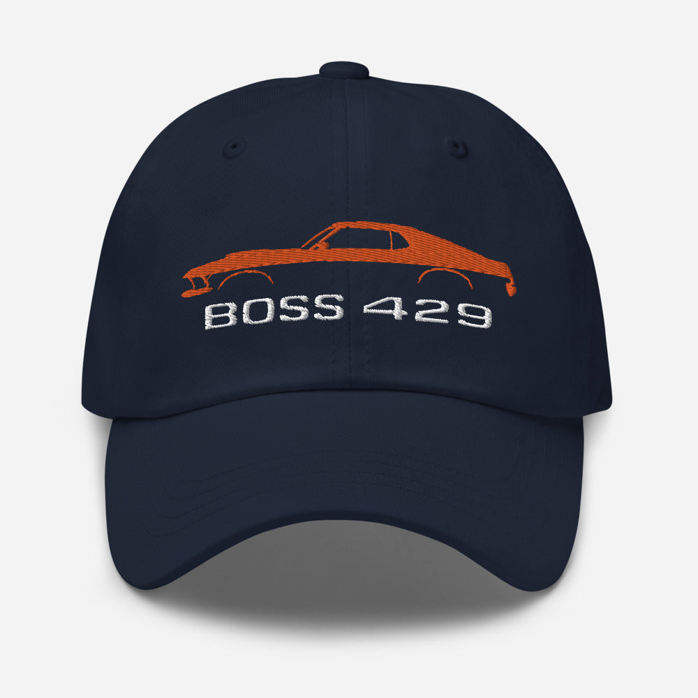 1969 Boss 429 Stang Orange Muscle Car Owners Drivers Custom EmbroideredDad hat