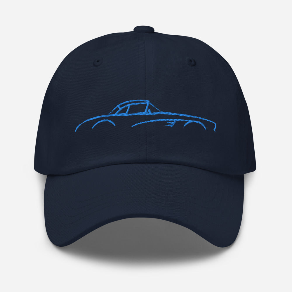 C1 Corvette 1953 - 1962 American Classic Car Blue Silhouette Embroidered cap for Vette Owners Dad hat
