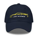 2024 2025 Corvette C8 Z06 Accelerate Yellow Silhouette 8th Generation Vette Drivers Custom Dad hat