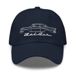 1957 Bel Air Dad hat for 57 Chevy Classic Car Owners Custom Line Art Embroidery