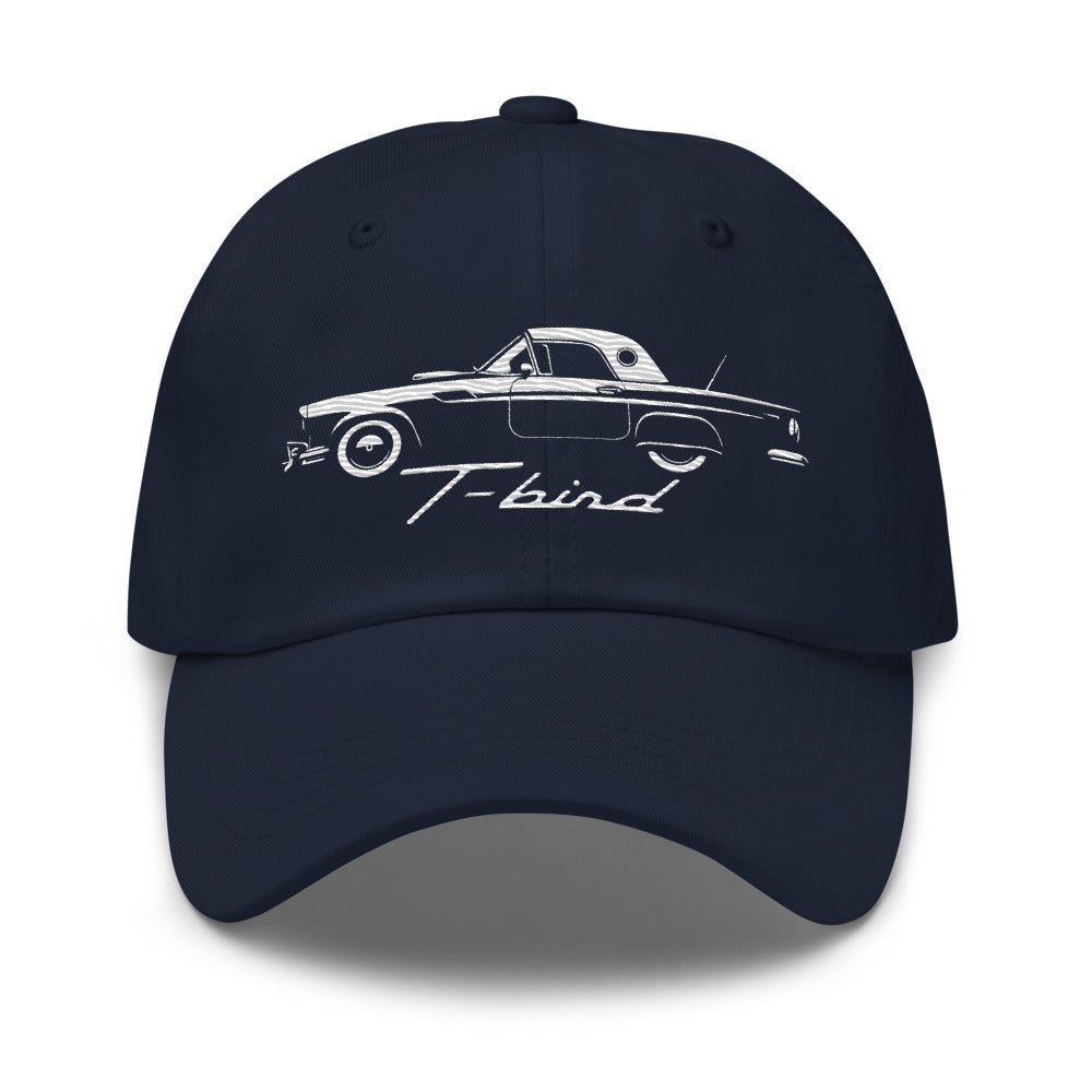 1957 Thunderbird Dad hat for Classic car Enthusiasts T-bird Silhouette Cap