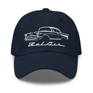 1957 Bel Air Dad hat for Antique Chevy Owners Classic Car Enthusiasts 57 Belair Cap