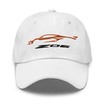 2023 Corvette Z06 C8 Vette Sebring Amplify Orange Silhouette Emroidered Dad hat