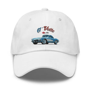 1961 Corvette C1 Jewel Blue 61 Vette Owner Classic Car embroidered Dad hat