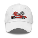 Red Corvette C1 Antique Classic Car owner gift Dad hat