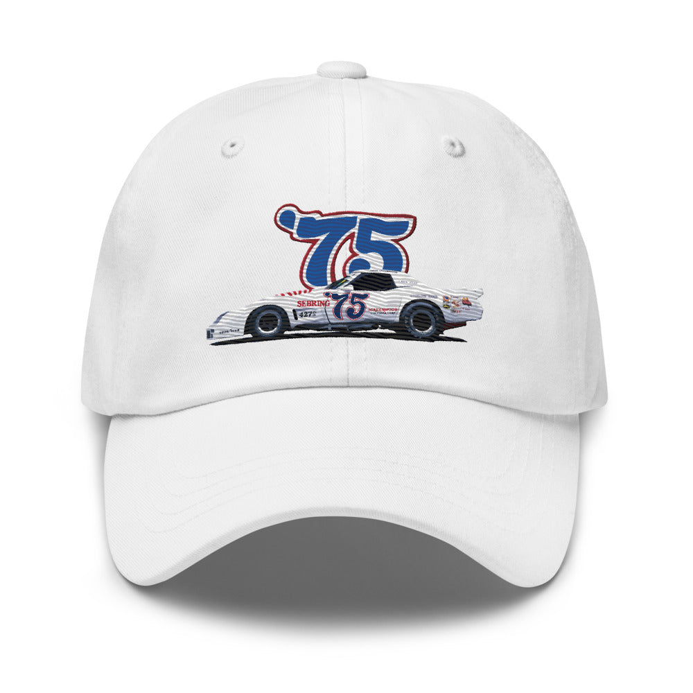 1975 Corvette C3 Racecar Spirit of Sebring Vintage Race Car Dad hat