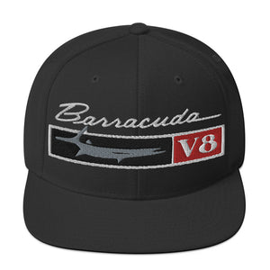 Front Fender Emblem 1968 Barracuda V8 68 Cuda snapback hat for Classic Car Owners Muscle Cars Enthusiasts Mechanics Gear Heads