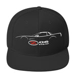 C5 Corvette Z06 snapback hat for Vette Drivers Enthusiasts Speed Lovers Silhouette Custom cap 405 horsepower