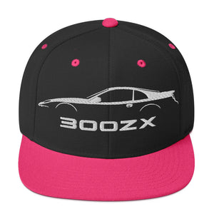 Japanese Car Culture 300zx 1990s JDM custom embroidered silhouette outline Snapback Hat snap back cap