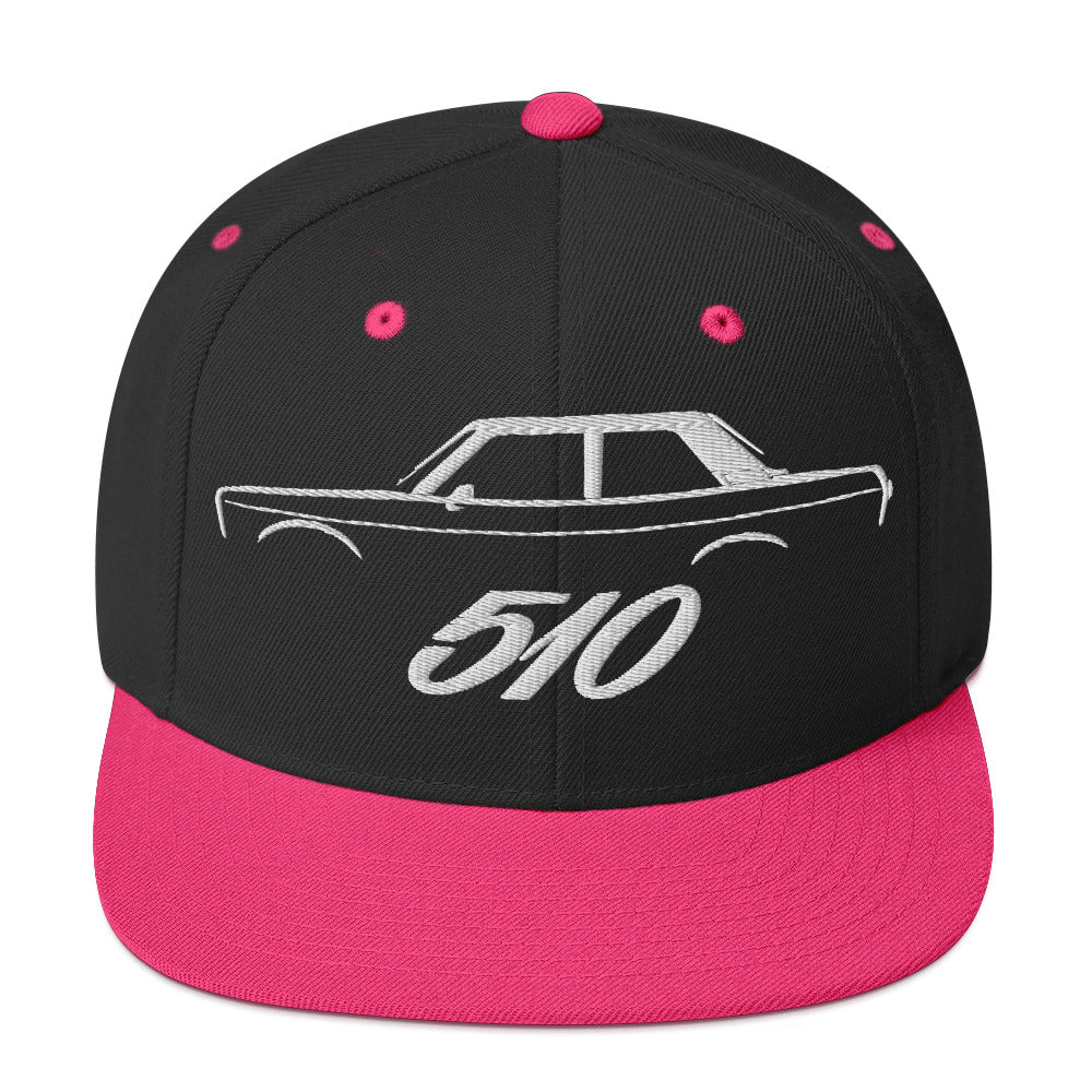 Datsun 510 Japanese Classic Car JDM Fans snapback hat for car shows