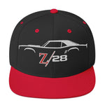 First Gen 1967 1968 1969 Chevy Camaro Z28 Outline Silhouette Embroidered cap for Classic Car Owners Snapback Hat