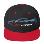 2024 2025 Corvette C8 Z06 Rapid Blue Silhouette 8th Generation Vette Drivers Custom Snapback Hat