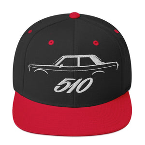 Datsun 510 Japanese Classic Car JDM Fans snapback hat for car shows