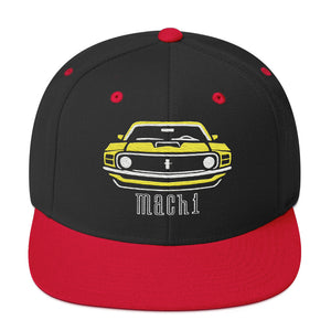 1970 Yellow Mach 1 hat for Stang Owners Classic Muscle Car Enthusiasts snapback Cap