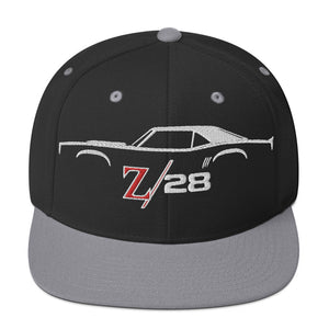 First Gen 1967 1968 1969 Chevy Camaro Z28 Outline Silhouette Embroidered cap for Classic Car Owners Snapback Hat