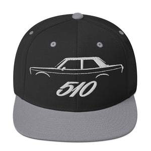 Datsun 510 Japanese Classic Car JDM Fans snapback hat for car shows