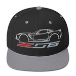 C7 Corvette Z06 snapback hat for 7th Gen Vette Drivers Owners Custom Car Show adjustable Cap