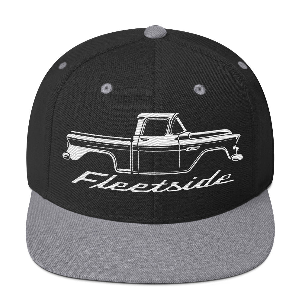 1958 Chevy Apache Fleetside hat for Antique Pickup Truck Owners Snapback Cap