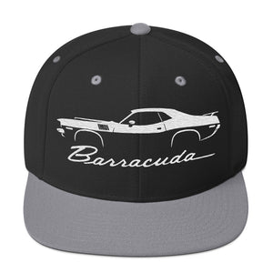 1971 Barracuda snapback hat for Muscle Car Enthusiasts American Classic Cars 71 Cuda Cap