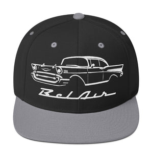 1957 Bel Air hat for Antique Chevy Owners Classic Car Enthusiasts 57 Belair snapback Cap