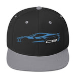 2024 Corvette C8 hat for Vette Drivers Rapid Blue Minimalist Silhouette Custom snapback Cap