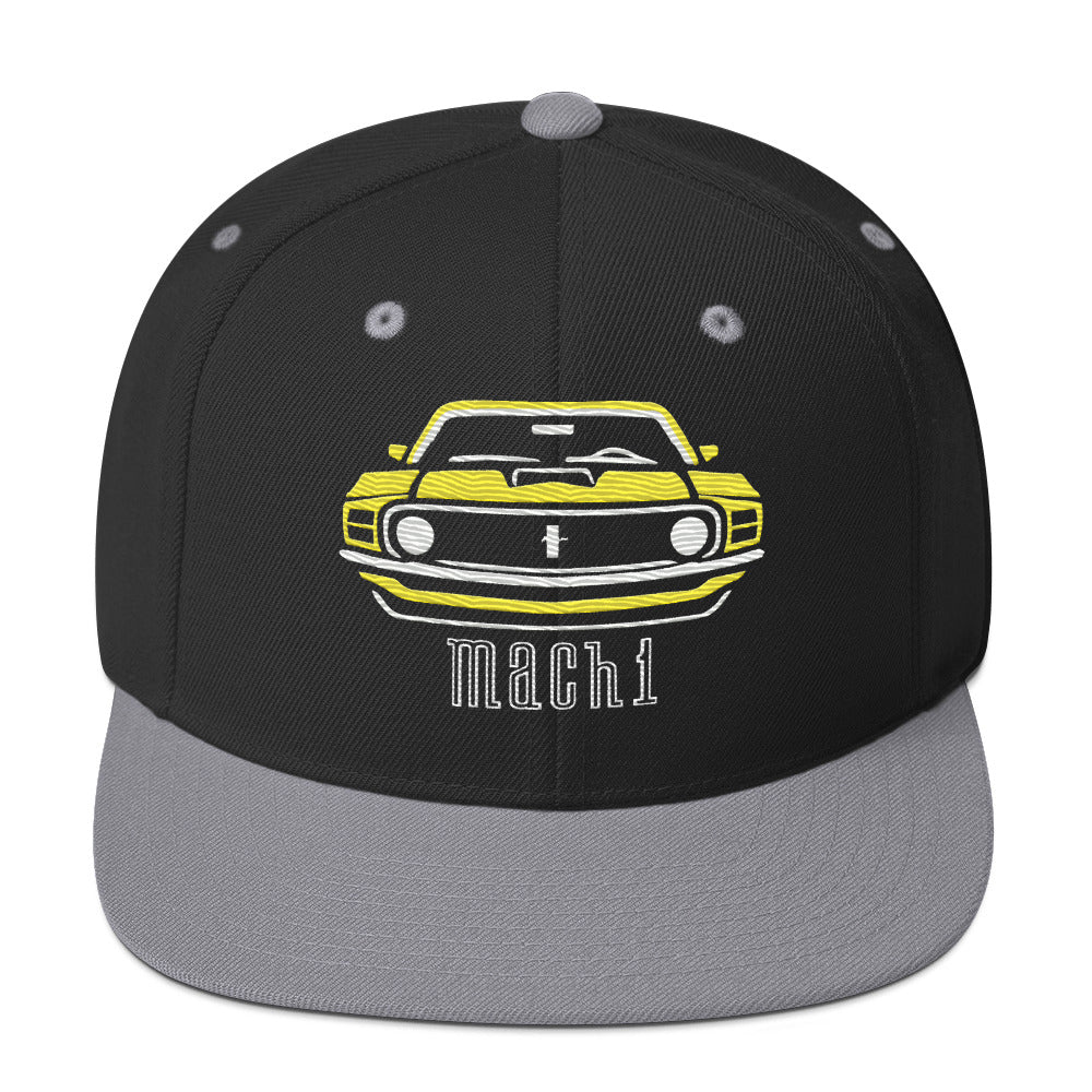 1970 Yellow Mach 1 hat for Stang Owners Classic Muscle Car Enthusiasts snapback Cap